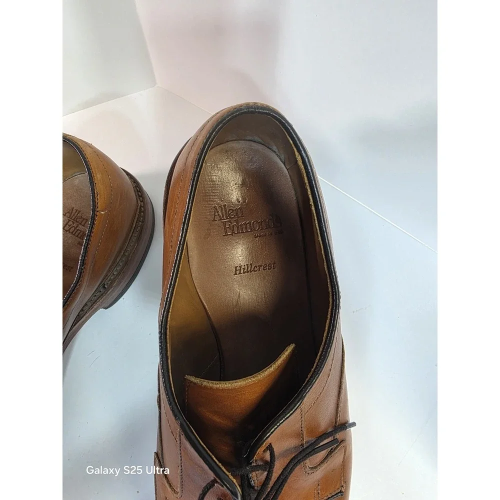 Allen Edmonds Hillcrest Men's Dress‎ Shoes Size 11 D Leather Walnut Brown